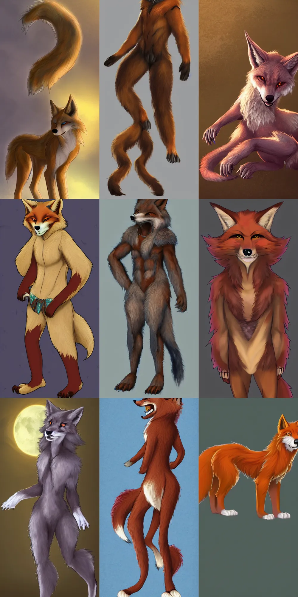 Prompt: gorgeous anthro werefox fursona furry art commission, extremely detailed, hibbary, furaffinity