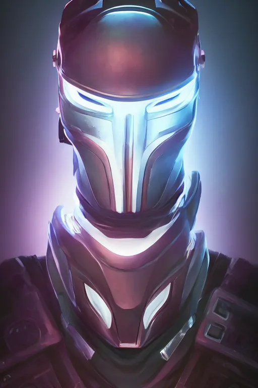 Image similar to epic mask helmet robot ninja portrait stylized as fornite style game design fanart by concept artist gervasio canda, behance hd by jesper ejsing, by rhads, makoto shinkai and lois van baarle, ilya kuvshinov, rossdraws global illumination radiating a glowing aura global illumination ray tracing hdr render in unreal engine 5