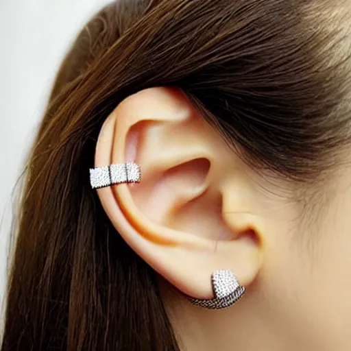 Image similar to “minimalistic beautiful fashionable surprising earring design”