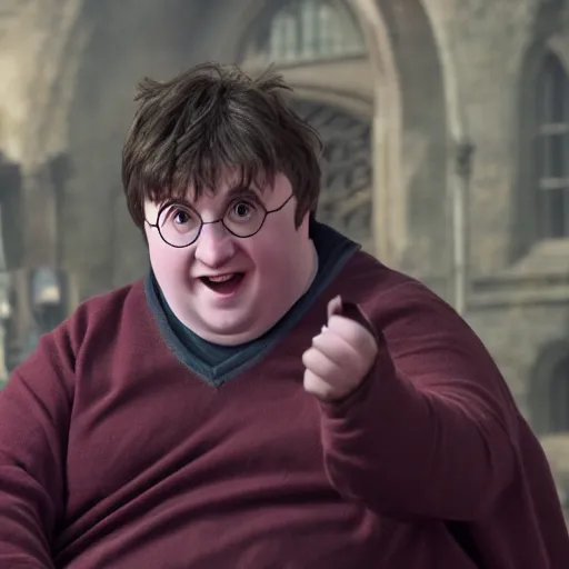 Image similar to obese harry potter, 4 k