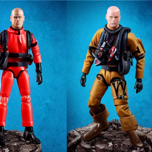 Prompt: cave diver as action figure, thunderbirds, g. i. joe, product shot, cinematic lighting