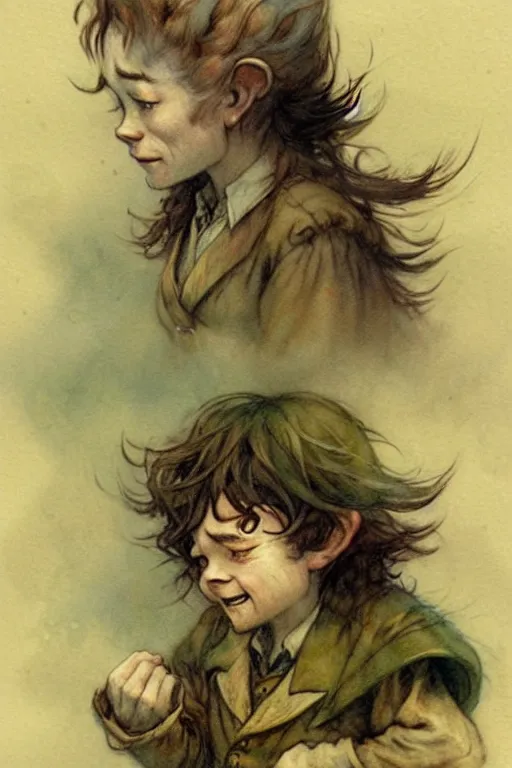 Prompt: (((((1950s hobbit . muted colors.))))) by Jean-Baptiste Monge !!!!!!!!!!!!!!!!!!!!!!!!!!!