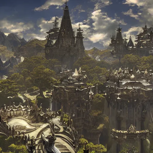 Image similar to FFXIV Heavensward, matte painting, extreme detail, 8k resolution, absolute masterpiece, upscaled