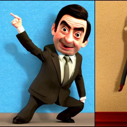 Prompt: mr.bean , Pixar style