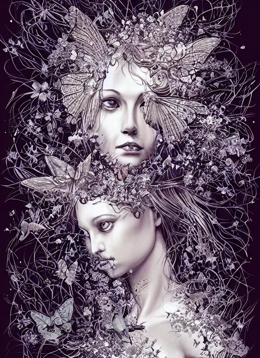 Image similar to Fairy goddess painting by Dan Hillier, trending on artstation, artstationHD, artstationHQ, 4k, 8k