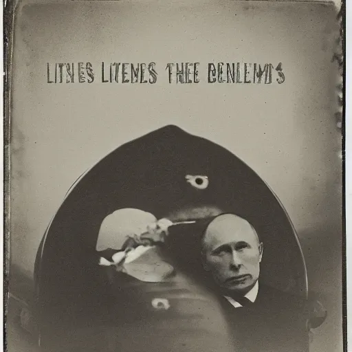 Image similar to Putin lies in a coffin. Daguerrotype