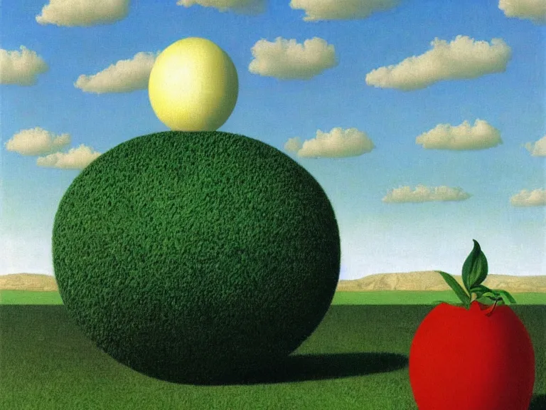 Prompt: life, painting by rene magritte, high detail, high resolution