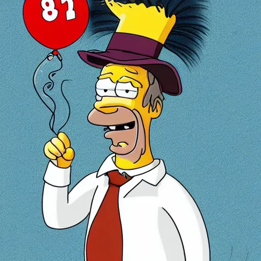 Image similar to bill murray, in the style of the simpsons