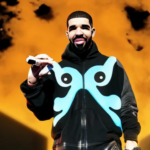 Image similar to drake preforming in splatoon