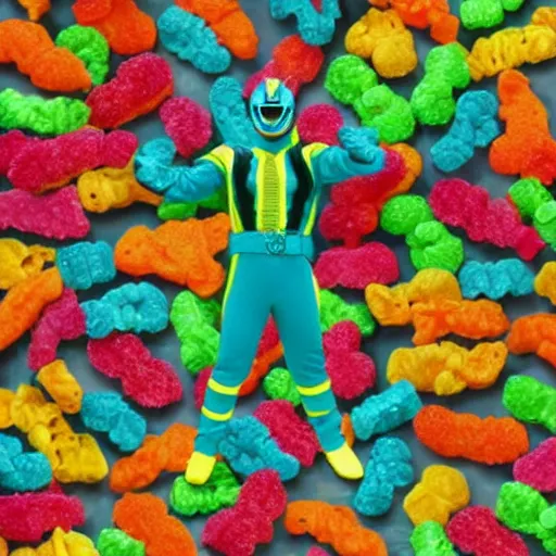 Image similar to sour patch kids!!!!, power rangers