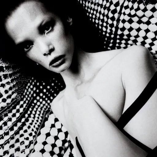 Prompt: chris morris, portrait, fashion photography, 3 5 mm film, by david bailey, mariko mori, davide sorrenti