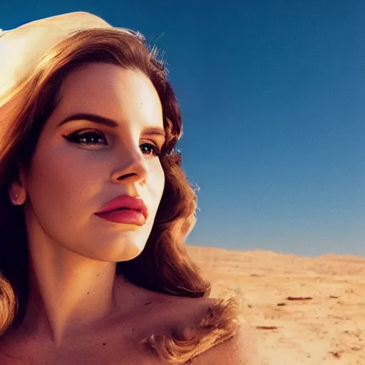 Image similar to Lana Del Rey instagram selfie on Mars, photorealistic, 4k, 8k