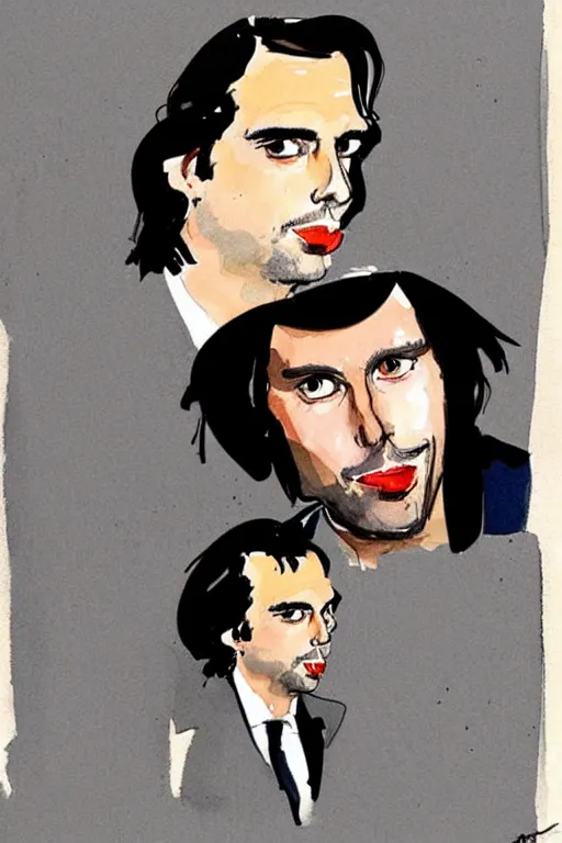 Prompt: beautiful portrait of Thierry Baudet by Milo manara and David downton