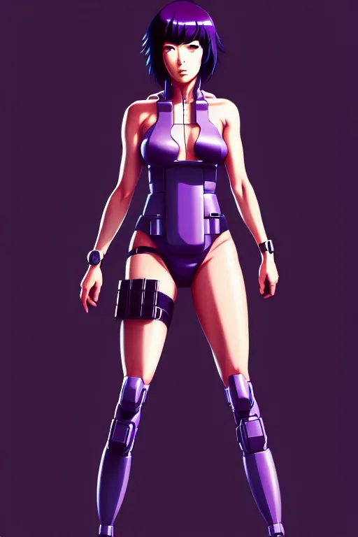 Image similar to a fullbody portrait of motoko kusanagi the major ghost in the shell, stand alone complex, under repairs, maintenance, by ilya kuvshinov, rossdraws, artgerm, sola digital arts, anti aliasing, raytracing