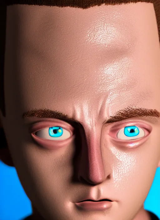 Prompt: teenage morty from rick and morty closeup photograph dslr photorealistic, studio lighting, ektachrome, detailed, intricate, face detail