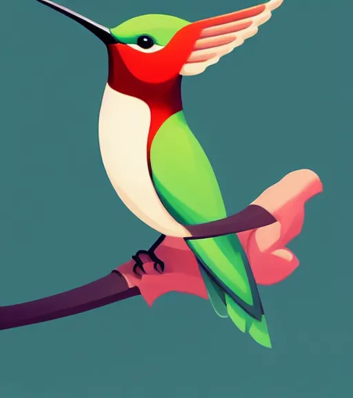 Image similar to icon stylized minimalist hummingbird, loftis, cory behance hd by jesper ejsing, by rhads, makoto shinkai and lois van baarle, ilya kuvshinov, rossdraws global illumination