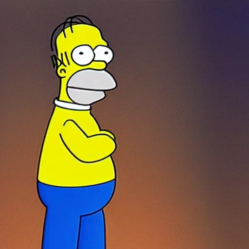 Prompt: photograph of homer simpson in real life.
