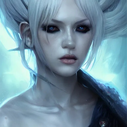 Prompt: kerli koiv, final fantasy, jedi, darksynth character portrait, sharp, digital matte painting, anime key art by luis royo, greg rutkowski, wlop, dramatic lighting, trending on artstation