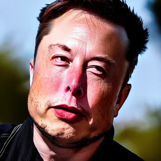 Image similar to midlife crisis Elon Musk