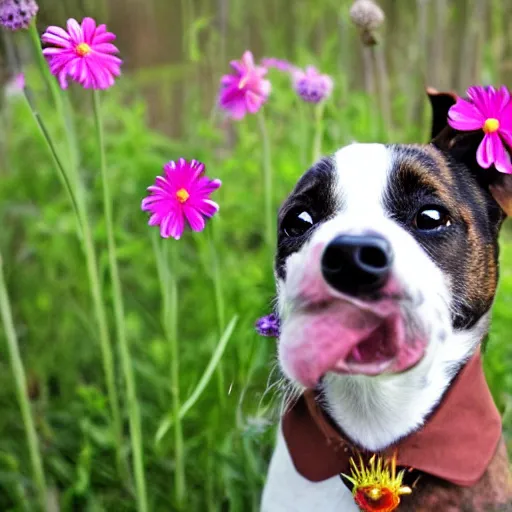 Image similar to flowerpunk dog