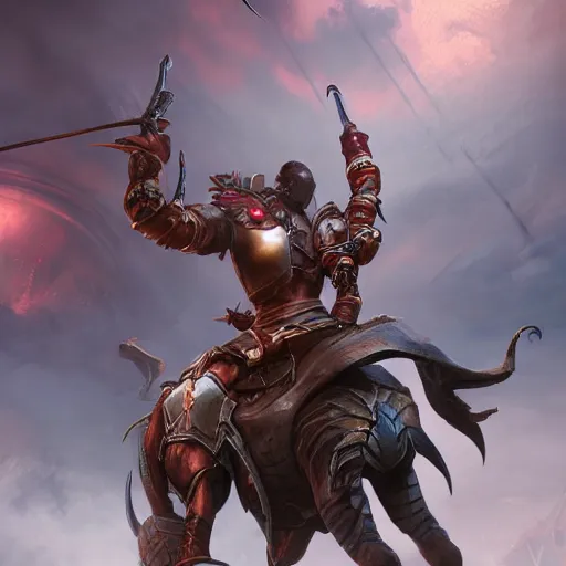 Image similar to warrior riding a scorpion while the scorpion attacks his ops, fantasy art, concept art, character design, unreal engine 5, ultra detailed, cinematic, dramatic lighting