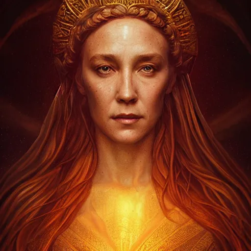 Image similar to majestic gracious regal goddess mater theia portrait, ancient greece, atmospheric lighting, painted, intricate, volumetric lighting, beautiful, rich deep colours masterpiece, golden hour, sharp focus, ultra detailed, by leesha hannigan, ross tran, thierry doizon, kai carpenter, ignacio fernandez rios