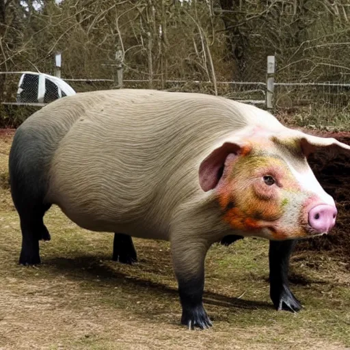 Image similar to a giant machine domestic pig