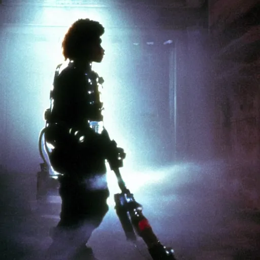 Image similar to stunning awe inspiring michael jackson with a highly detailed face as a ghostbuster in the movie ghostbusters, movie still 8 k hdr atmospheric lighting