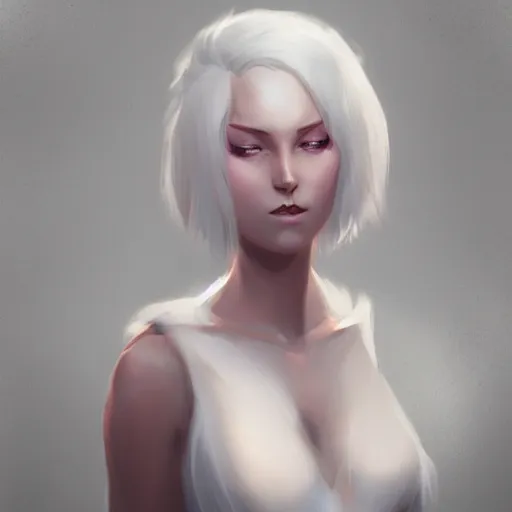 Prompt: white haired deity, godly, elegant, smooth, pure face, artstation, full body, by Charlie bowater