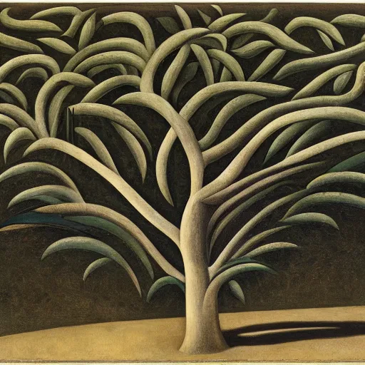 Prompt: olive tree ; georgia o'keeffe ; precisionism ; 1 9 2 6