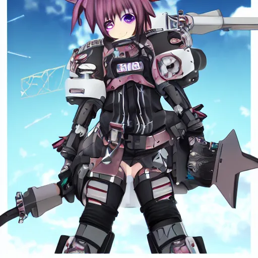 Prompt: astolfo in jetstream sam's exosuit