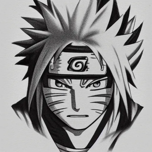 Prompt: “buff Naruto in the style of Mezzotint”