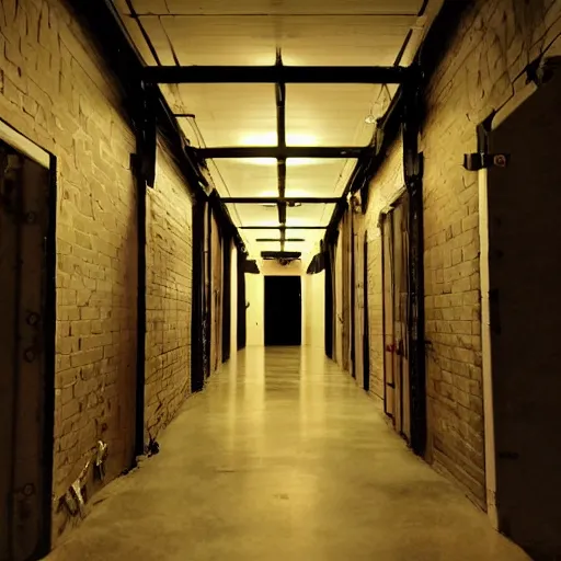 Image similar to a liminal space, new level for the backrooms, eerie, depressing lighting