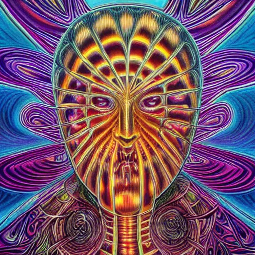 Image similar to valhalla by alex grey