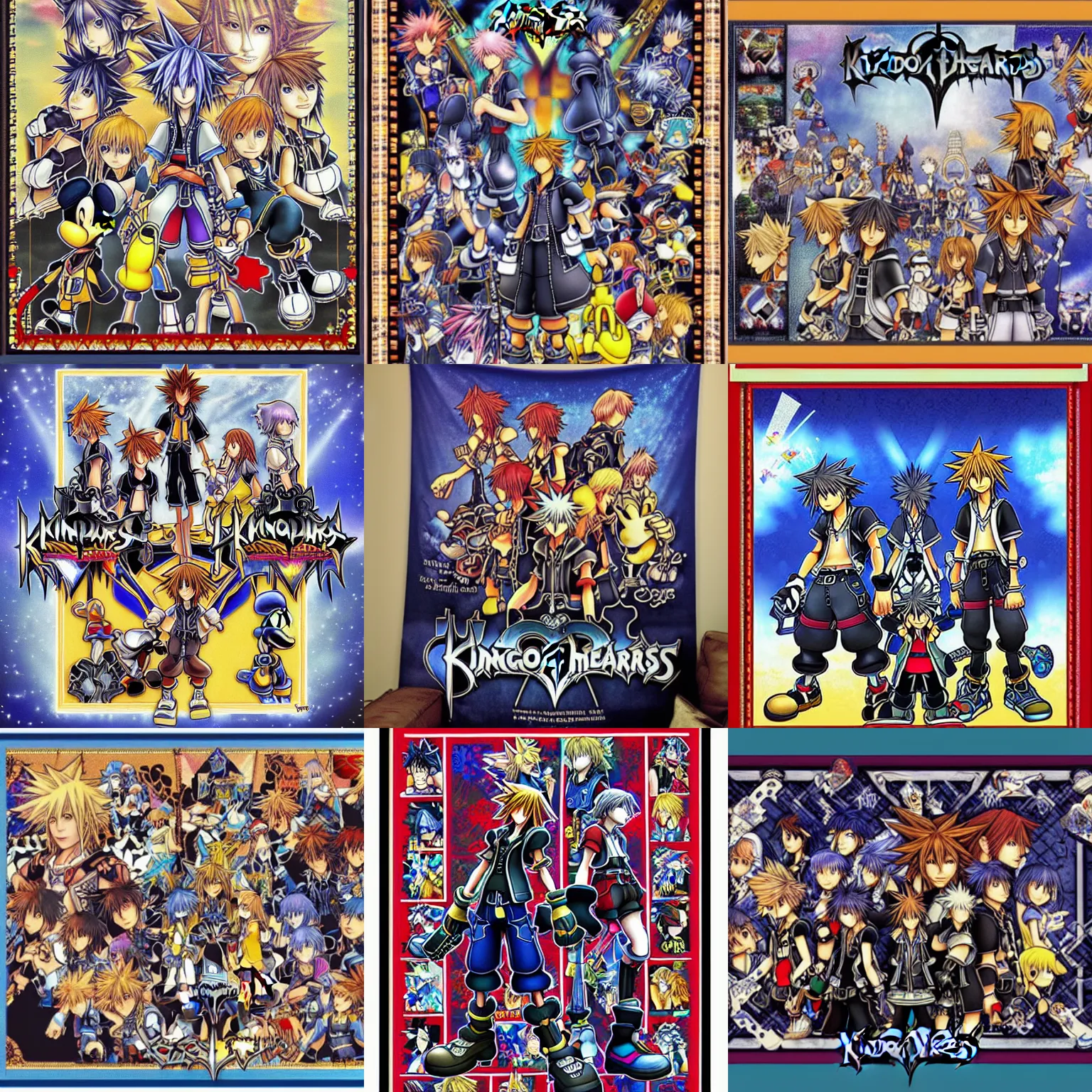 Prompt: Kingdom Hearts Tapestry