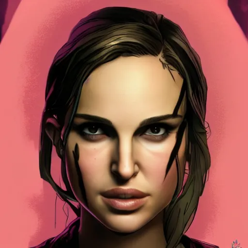 Prompt: young natalie portman portrait, borderlands, tales from the borderlands, the wolf among us, comic, cinematic lighting, studio quality, 8 k
