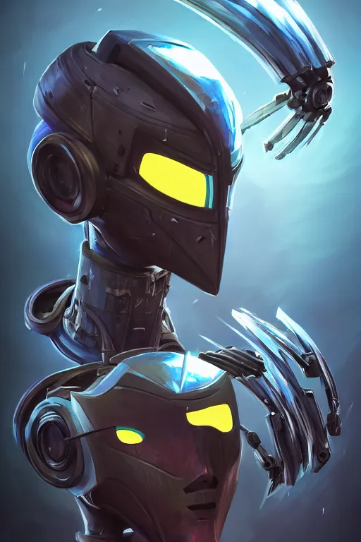 Image similar to epic mask helmet robot ninja portrait stylized as fornite style game design fanart by concept artist gervasio canda, behance hd by jesper ejsing, by rhads, makoto shinkai and lois van baarle, ilya kuvshinov, rossdraws global illumination radiating a glowing aura global illumination ray tracing hdr render in unreal engine 5