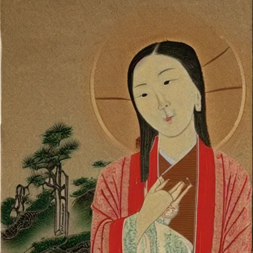 Image similar to jesus christ as a chinese woman