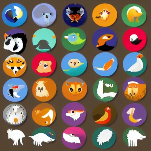 Image similar to web browser icon set with animals