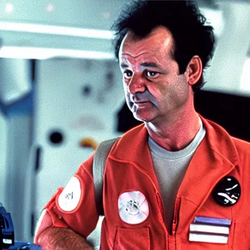 Prompt: bill murray in alien