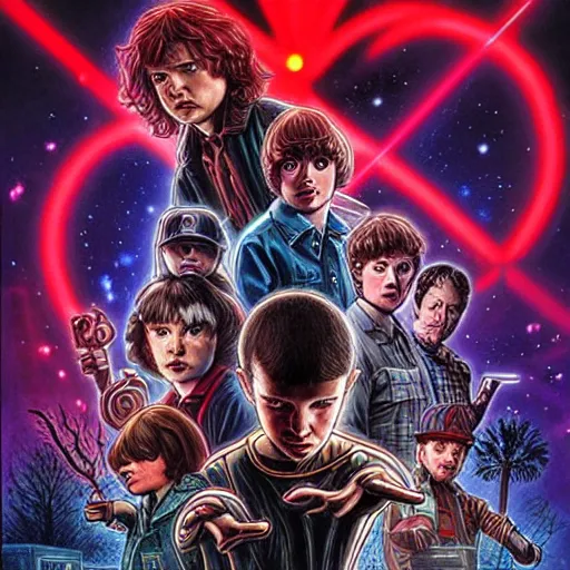 stranger things with darth vader by drew struzan, by | Stable Diffusion ...