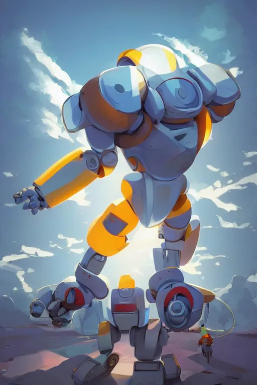 Image similar to metabots medabots medarotto medarot robot minimalist comics, behance hd by jesper ejsing, by rhads, makoto shinkai and lois van baarle, ilya kuvshinov, rossdraws global illumination ray tracing hdr radiating a glowing aura