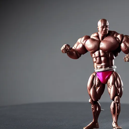 Prompt: Bodybuilder Metal Action Figure, highly detailed, studio lighting