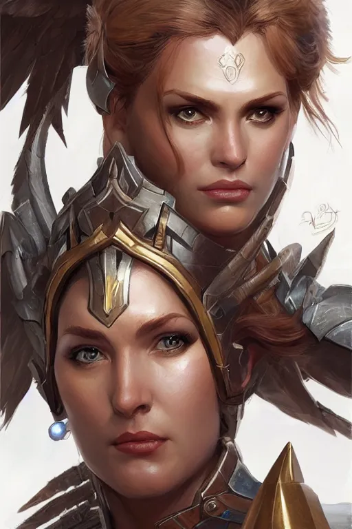 Image similar to amazon valkyrie athena, d & d, fantasy, portrait, highly detailed, headshot, digital painting, trending on artstation, concept art, sharp focus, illustration, art by artgerm and greg rutkowski and magali villeneuve