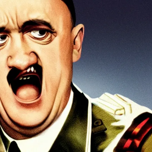 Prompt: a 1 9 9 0 s promotional poster for hitler as a character in a sitcom