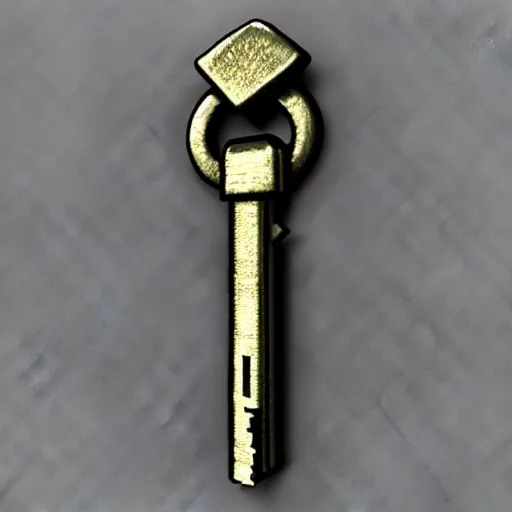 Image similar to a metal key for the cage, rpg game inventory item, 3d style