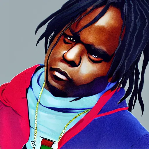 Prompt: Rapper Chief Keef in a Japanese anime 4K quality super realistic digital art