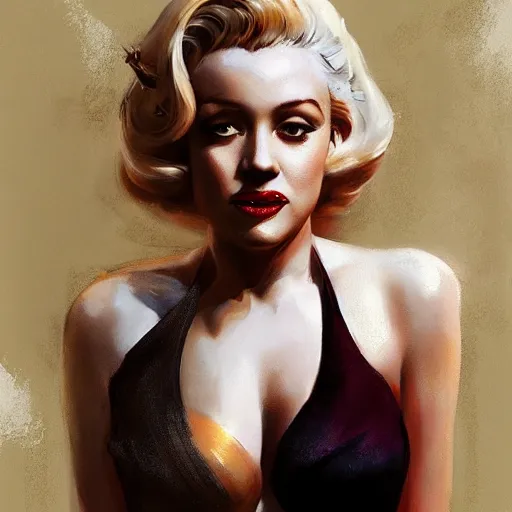 Prompt: Portrait of a Olivia Taylor Dudley as Marilyn Monroe by Ruan Jia and Mandy Jurgens and Artgerm and william-adolphe bouguerea, highly detailed, trending on artstation, award winning,