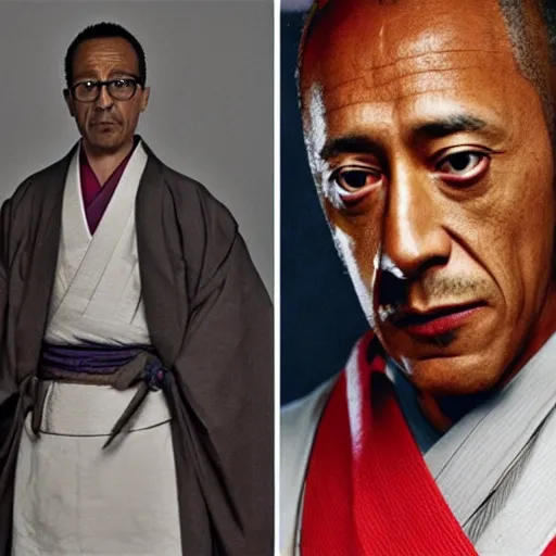 Image similar to gustavo fring as a samurai based and redpilled