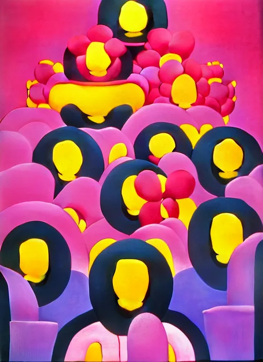 Image similar to flower men by shusei nagaoka, kaws, david rudnick, airbrush on canvas, pastell colours, cell shaded, 8 k